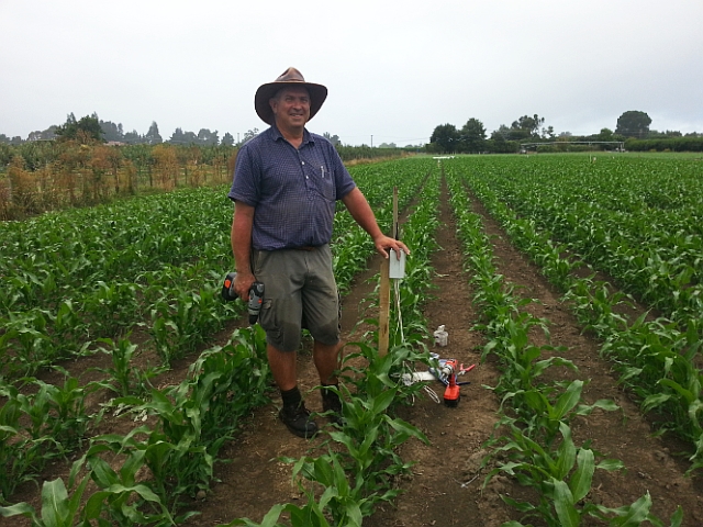 Installing the WINTEC wireless soil moisture sensor array